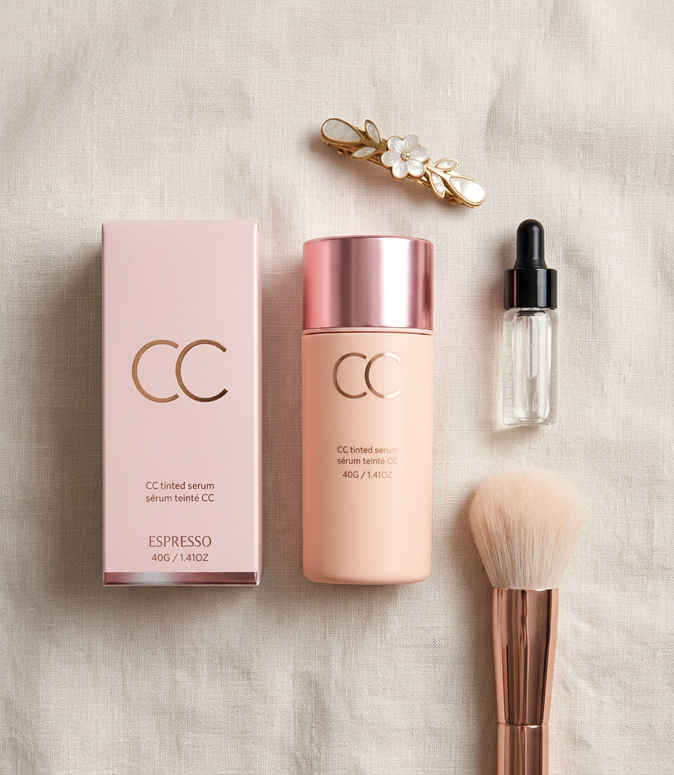 CC Color Correcting Tinted Serum, Hydrating Light Coverage Skin Tone Evener CC Cream